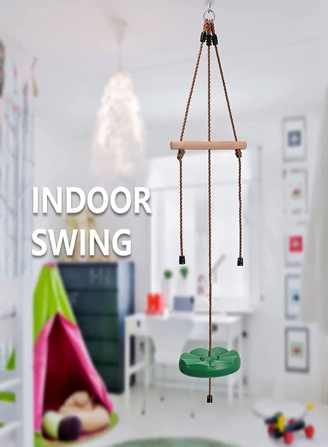 REZNOR أرجوحة قرصية للأطفال من ريزنور، ملحقات مجموعة الأرجوحة، قضبان تسلق قابلة لتعديل الارتفاع 7 أقدام، أرجوحة شجرة للفناء الخلفي، أصفر - Image 5